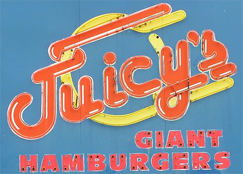 Juciy's Giant Hamburgers Sign Picture