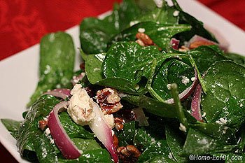 Wallys Pizza and Subs Wilted Spinich Salad