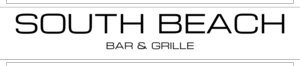 OCEAN BEACH South Beach Bar & Grille Logo Seafood and tacos Restaurant with a gereat view